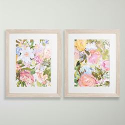 Abundance Plethora Framed Wall Art Multi Pastel Set of Two