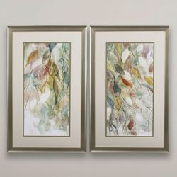 Rainy Cascade Framed Wall Art Multi Warm Set of Two