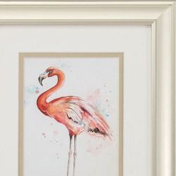 Pink Showoff Flamingo Framed Wall Art Set of Two