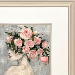 Rose Girl Framed Wall Art Multi Pastel Set of Two