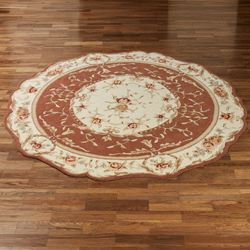 Rose Aubusson Round Rug 76 Round