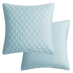 Houston Reversible Quilted European Sham Light Blue