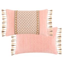 Belle Reversible Tasseled Rectangle Pillow Multi Warm