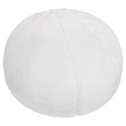 Alejandro Sherpa Ball Pillow White Round