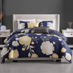 Sunglow Comforter Bed Set Dark Blue