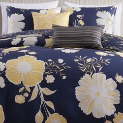 Sunglow Comforter Bed Set Dark Blue