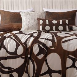 Toffee Comforter Bed Set Multi Warm