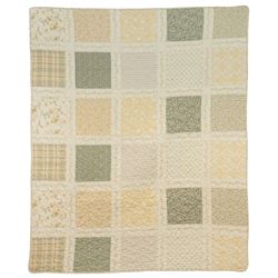 Meadow Patchwork Throw Blanket Golden Yellow 50 x 60