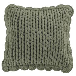 Meadow Knitted Pillow Sage 14 Square