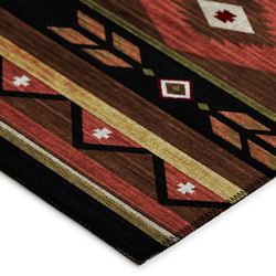 Southwestern Lodge Rectangle Rug Chocolate