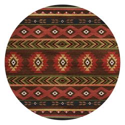 Southwestern Lodge Round Rug Chocolate 8 Round