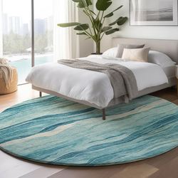 Subtle Waves Round Rug 8 Round