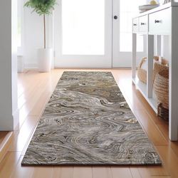 Marbled Maze Rug Runner 23 x 76