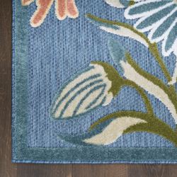 Renae Rectangle Rug Blue 53 x 75
