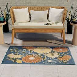 Renae Rectangle Rug Blue 28 x 4