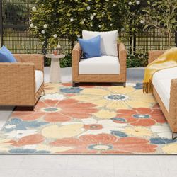 Juliet Rectangle Rug Multi Pastel 53 x 75