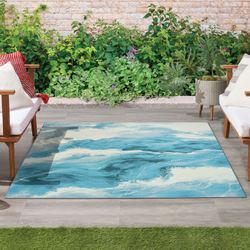 Delmar Rectangle Rug Aqua 4 x 6