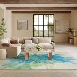 Fairuz Rectangle Rug Multi Cool 710 x 910