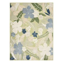 Evette Rectangle Rug Pale Green 710 x 910