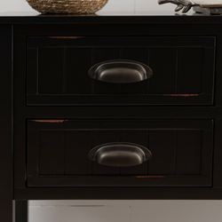 Baxley Console Table Distressed Black