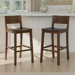 Johannes Counter Stools Rich Walnut Set of Two