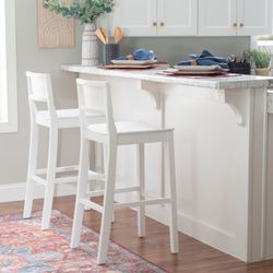 Johannes Bar Stools White Set of TwoImage