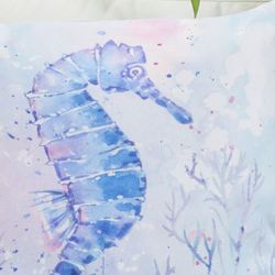 Sea Creatures I Pillow Blue