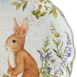 Easter Meadow Dessert Plates Multi Pastel Set of Four