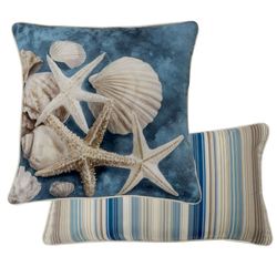 Blue Diamond Nautical Decorative Pillows Set of Two