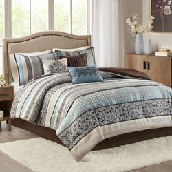 Princeton Comforter Bed Set Blue