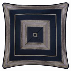 Bradley Piped European Sham Navy