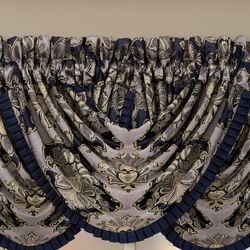 Bradley Waterfall Valance Navy 43 x 33
