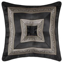 Harriman Tufted Pillow Black 18 Square
