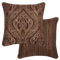 Odette Reversible Jacquard Damask Pillow Multi Warm 20 Square
