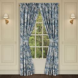 Michaela Wide Tailored Curtain Pair Blue