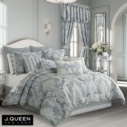 Queensbury Comforter Set Steel Blue