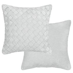 Queensbury Reversible Tailored Pillow Silver 18 Square