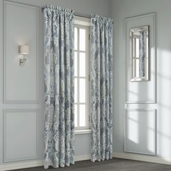 Queensbury Wide Tailored Curtain Pair Steel Blue