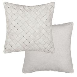 Queensbury II Reversible Tailored Pillow Ivory 18 Square