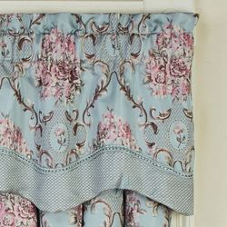 Chateau Scalloped Valance Aqua 72 x 18