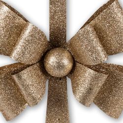 Festive Bow Wreath Hanger Gold