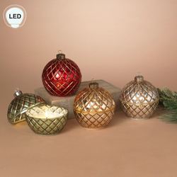 Gold Ornament LED Candle Multi Metallic