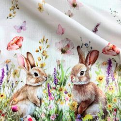 Bunny Meadow Rectangle Tablecloth White