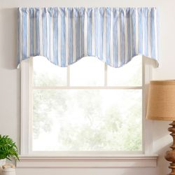 Breeze Stripes Scalloped Valance 50 x 16