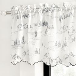 Summit View Scalloped Valance Gray 48 x 15
