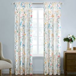 Spring Field Curtain Panel White