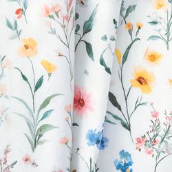Spring Field Curtain Panel White