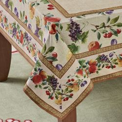 Fruit Medley Oblong Tablecloth Multi Warm