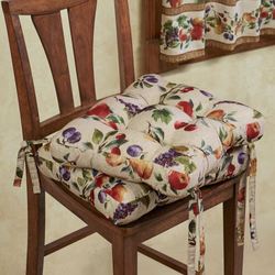 Fruit Medley Chair Pads Multi Warm Set of Two