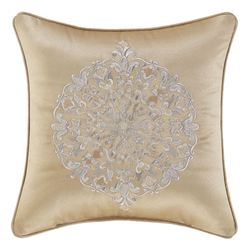 Romero Embroidered Pillow Almond 18 Square